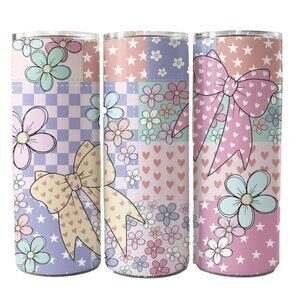 Floral Coquette Girly Summer Vibe 20oz Tumbler Travel Insulated